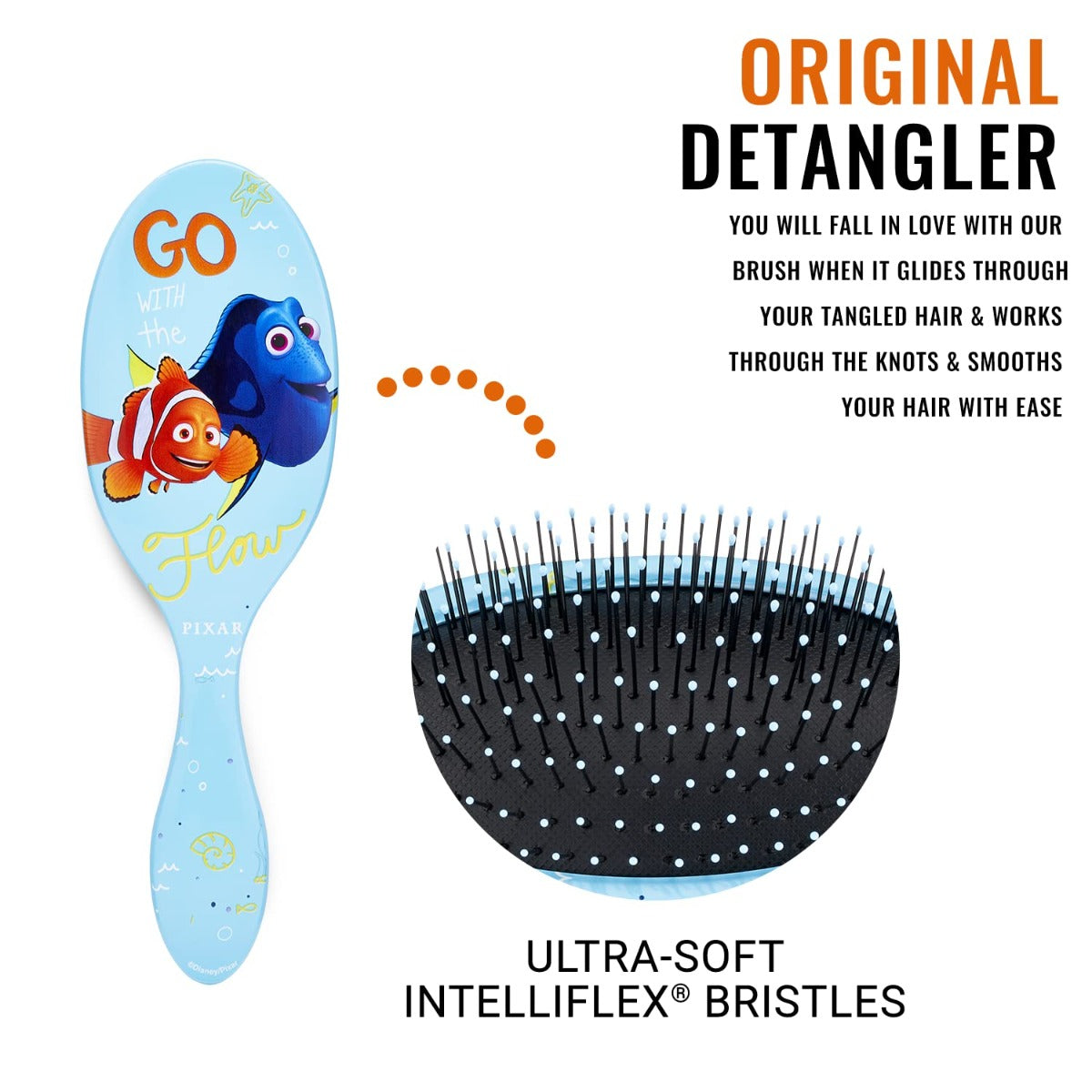 Wet Brush Detangler Brush Pixar Finding Nemo - Dory & Marlin