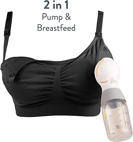 Bravado 2-in-1 Pumping and Nursing Bra - Black (3 Sizes)