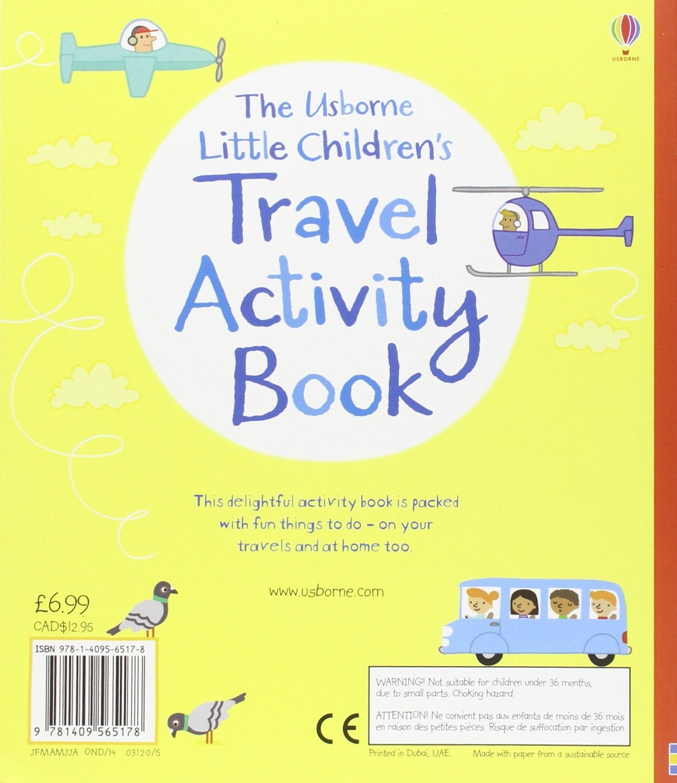 Usborne Little Children's Travel Activity Book