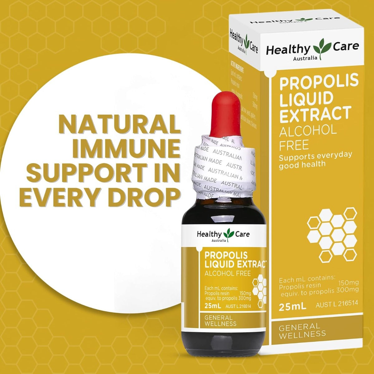 Healthy Care Propolis Liquid Extract - Alcohol-Free, 25ml (Exp 09/27)