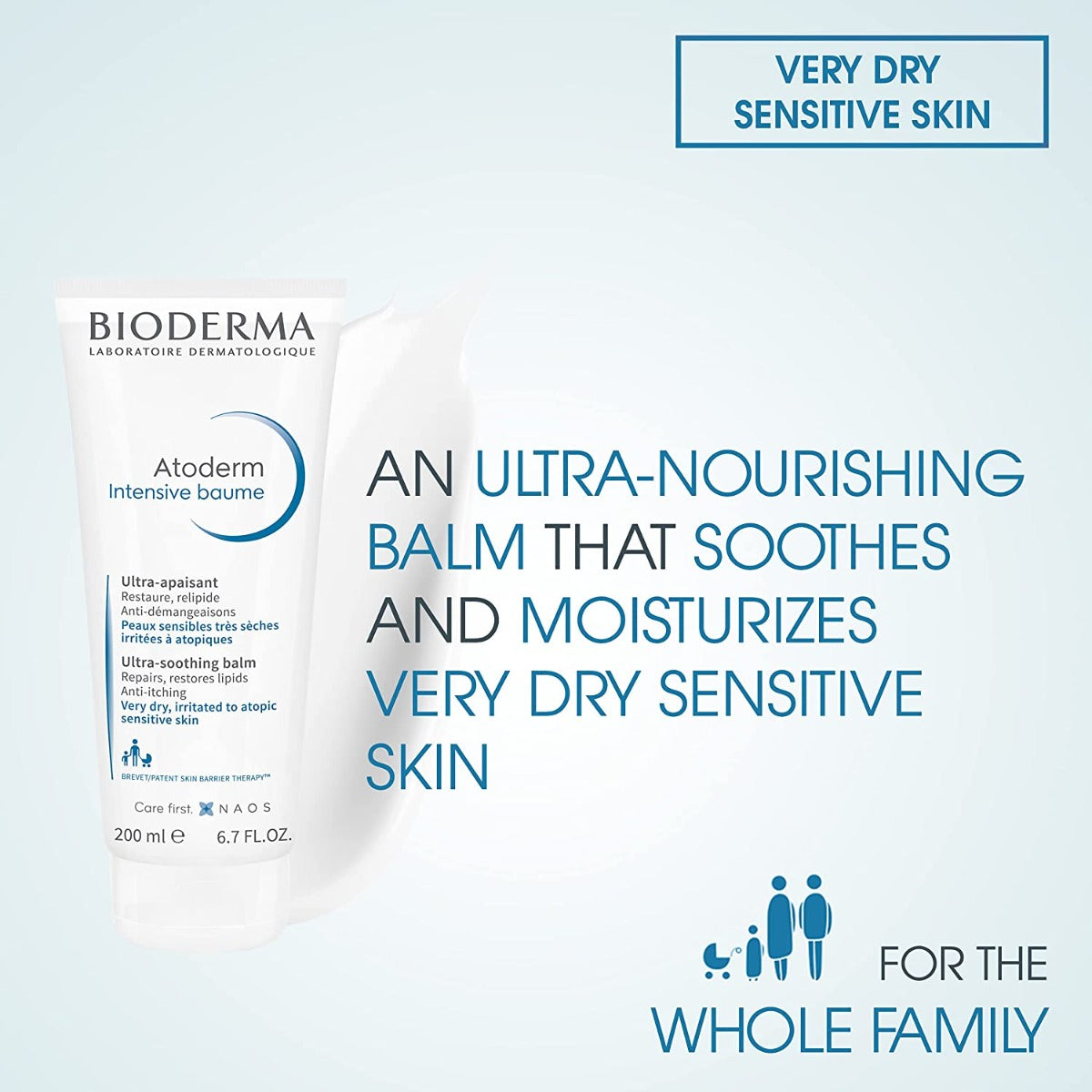 Bioderma Atoderm Intensive Baume Ultra-Soothing Balm, 200ml (Exp 06/27)