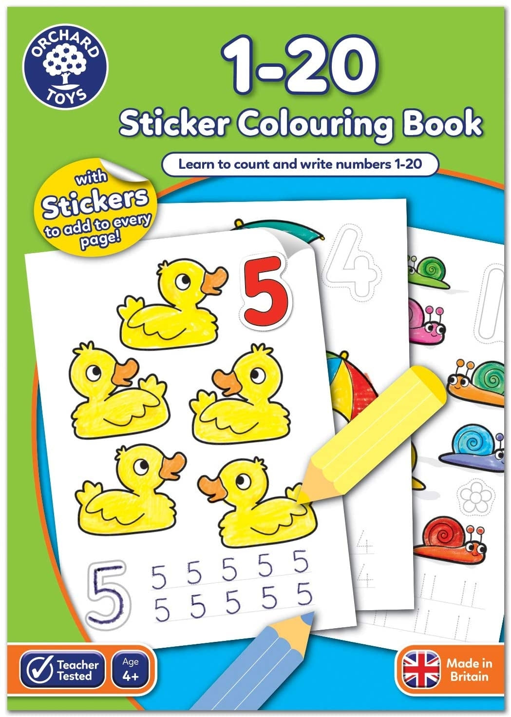 Orchard Toys Learning Sticker Colouring Book Series (4 Titles)