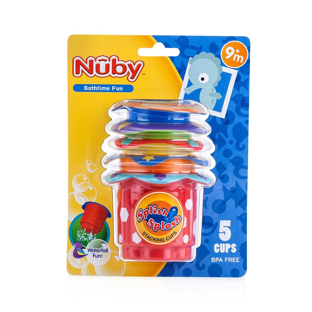 Nuby Splish Splash Stacking Bath Cups (5 pack)