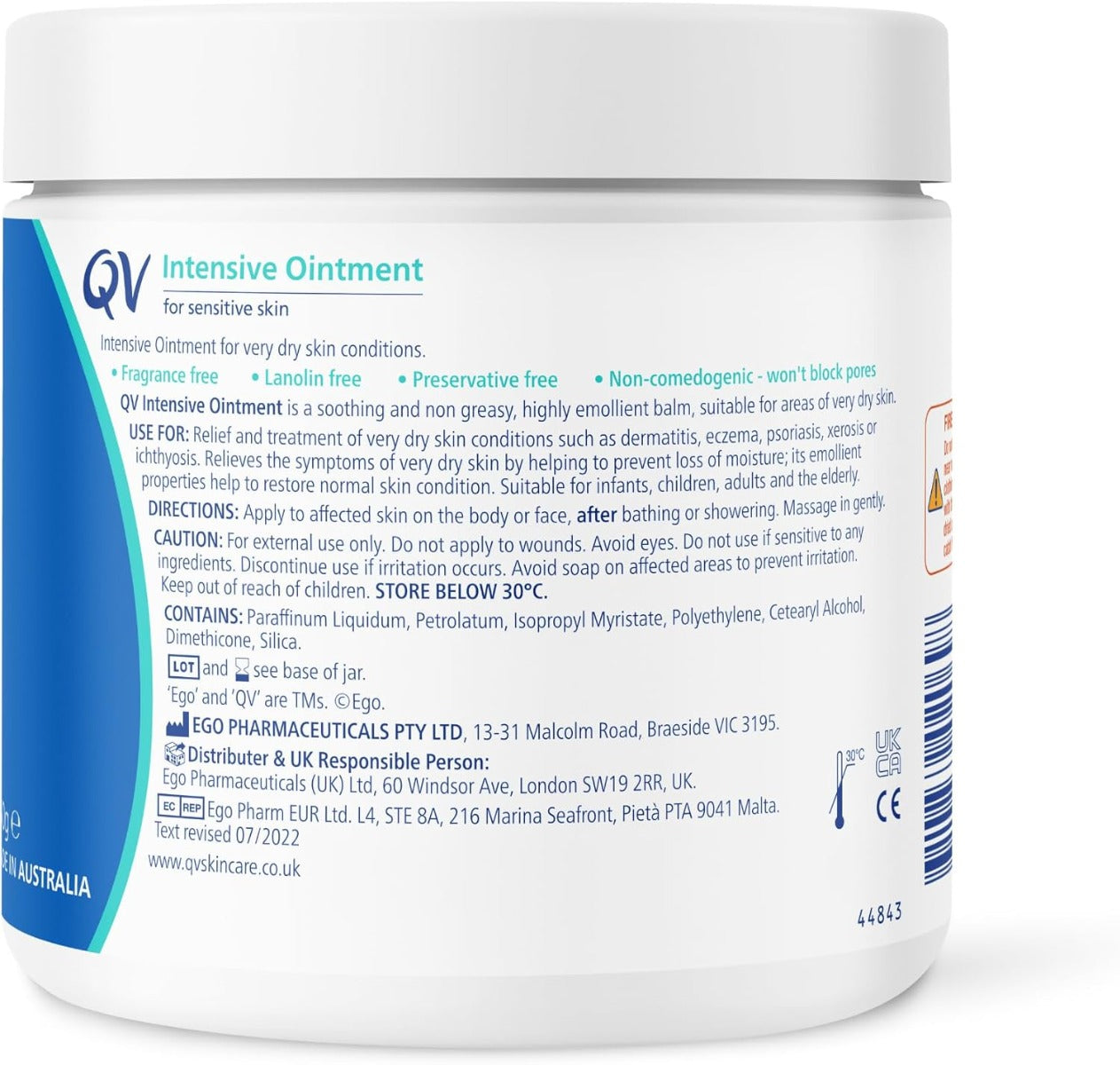 QV Intensive Ointment, 450g (Exp 04/28)