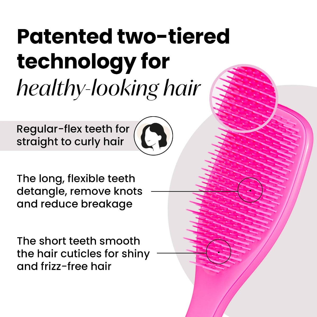 Tangle Teezer The Ultimate Detangler Regular Hairbrush, Straight & Curly (29 Colours) - Pupsik Singapore
