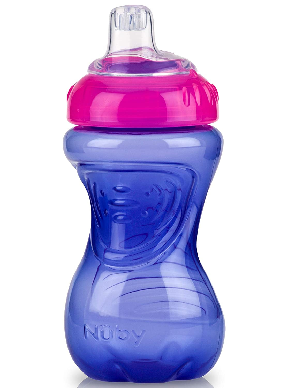 Nuby No-Spill Gripper Cups, 2 Pk, 300ml - Pink/Purple