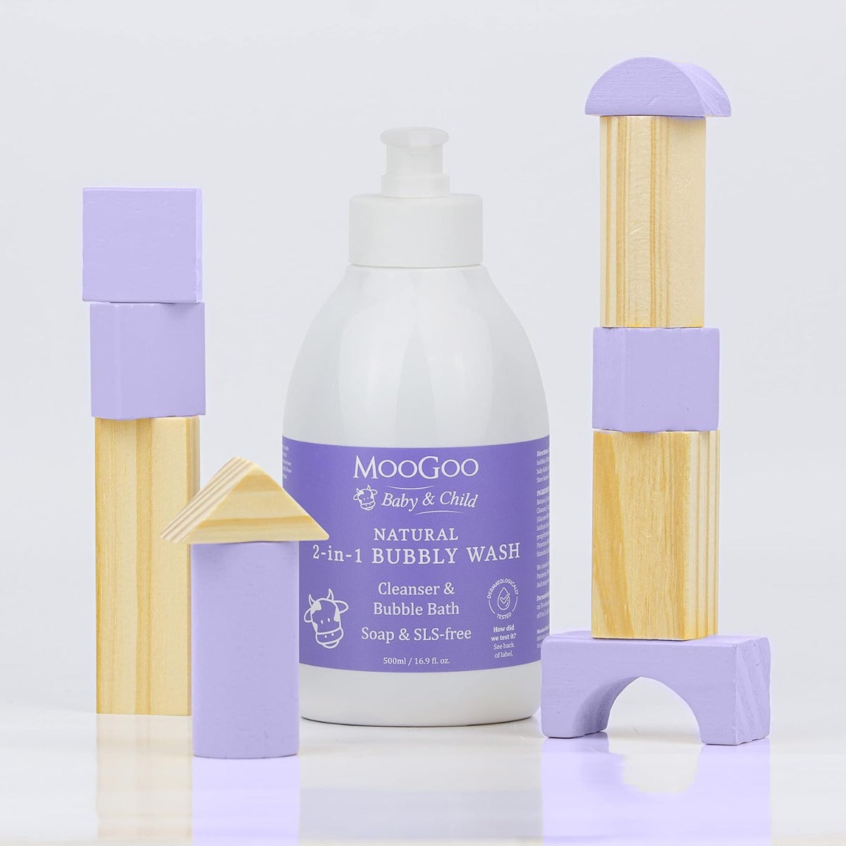 MooGoo Baby 2-in-1 Bubbly Wash, 1L (Exp 04/26)