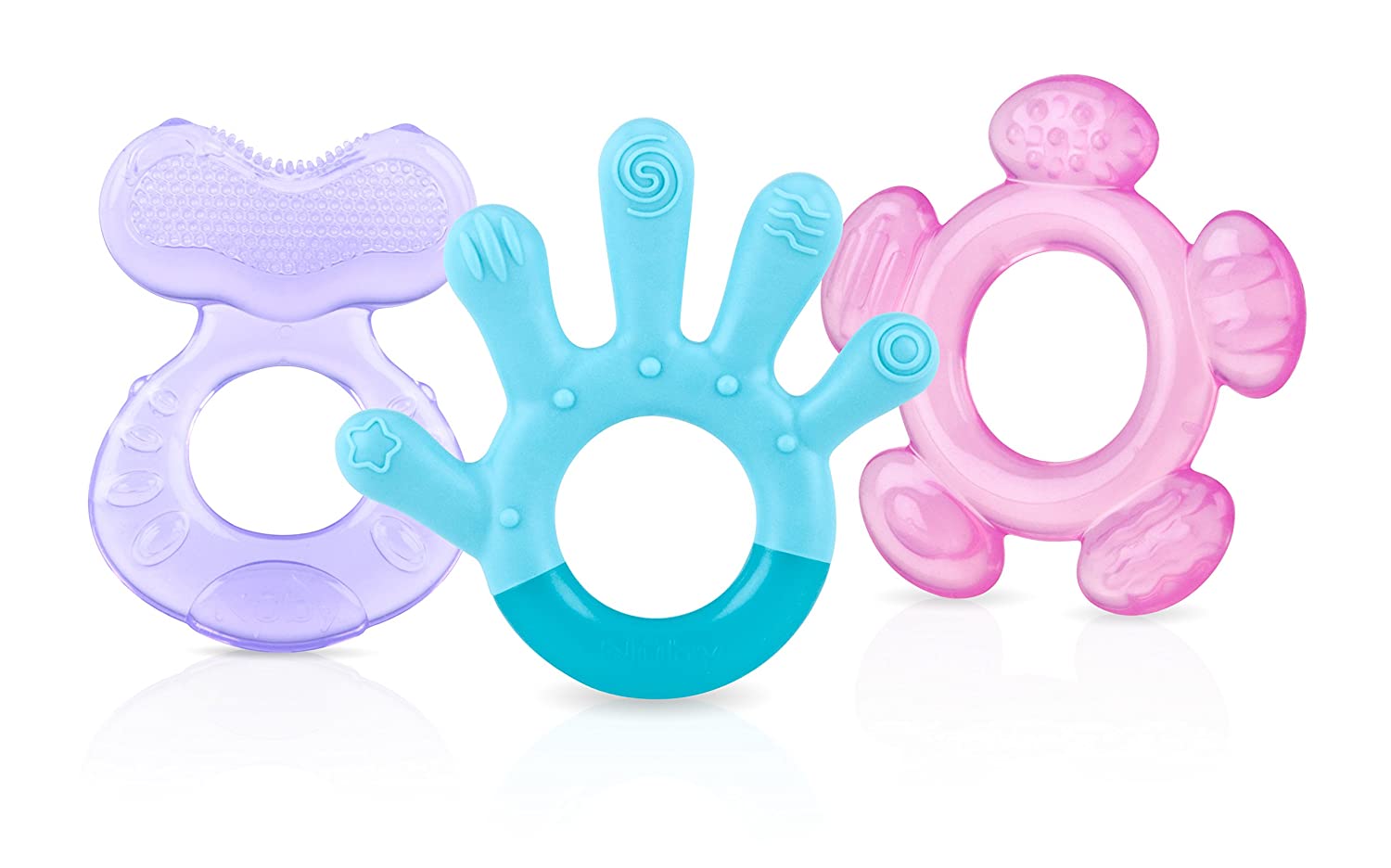 Nuby 3 stages Teether Set , 3pc