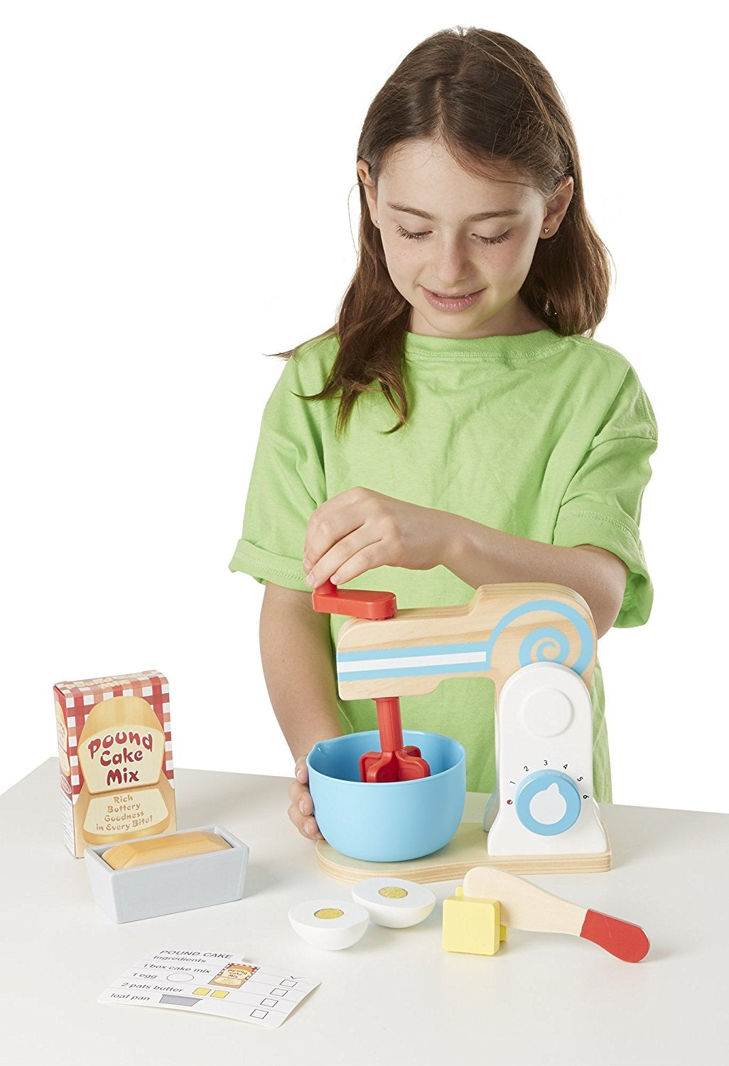 Melissa & Doug Wooden Make-a-Cake Mixer Set