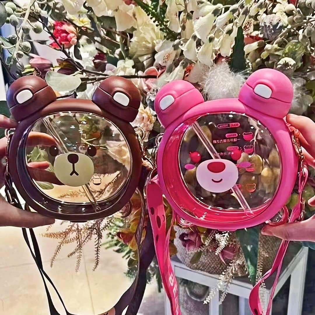 Biomom Little Bear 2-in-1 Tritan Bottle with Straps, 750ml (2 Colors) - Pupsik Singapore