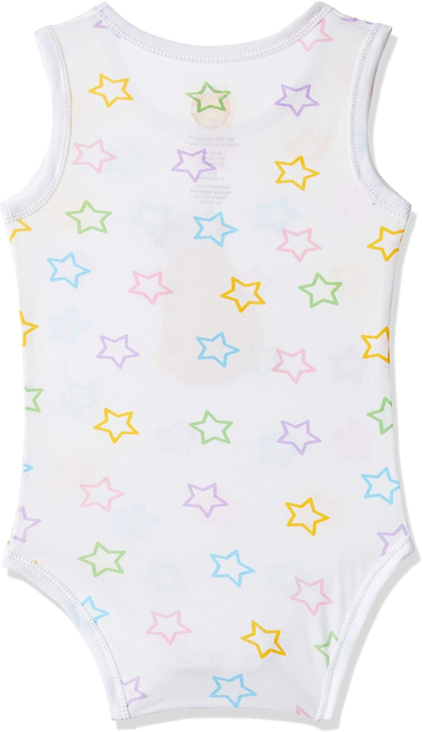 Baa Baa Sheepz Baby Bamboo Onesie - Colourful Star White (4 Sizes)