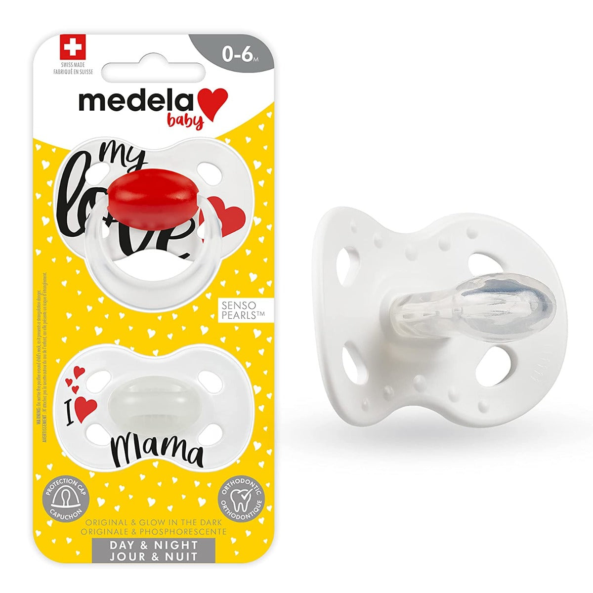 Medela Day & Night Soother, 2pk - Signature (2 Sizes) - Pupsik Singapore