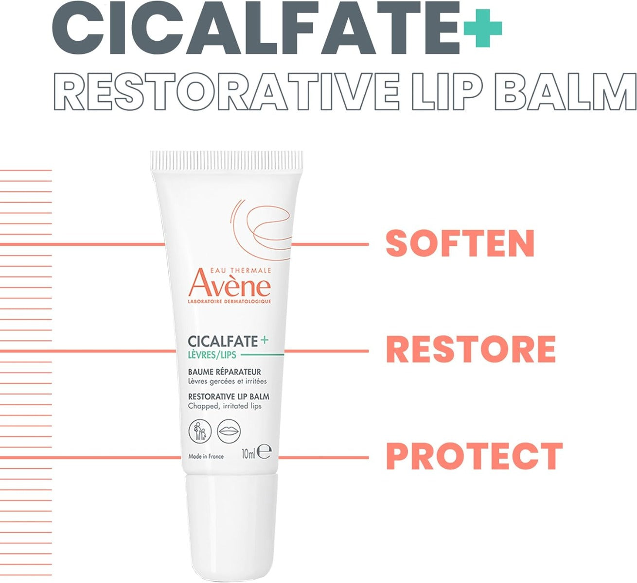 Avene Cicalfate+ Lips Repair Balm, 10ml - Exp 02/27