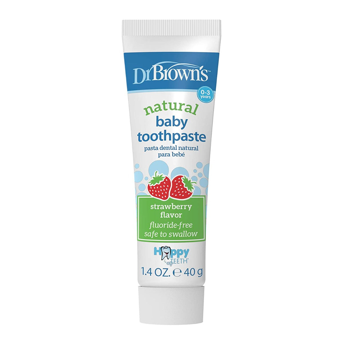 Dr. Brown's Natural Baby Toothpaste, 40g - Strawberry (exp 08/27)