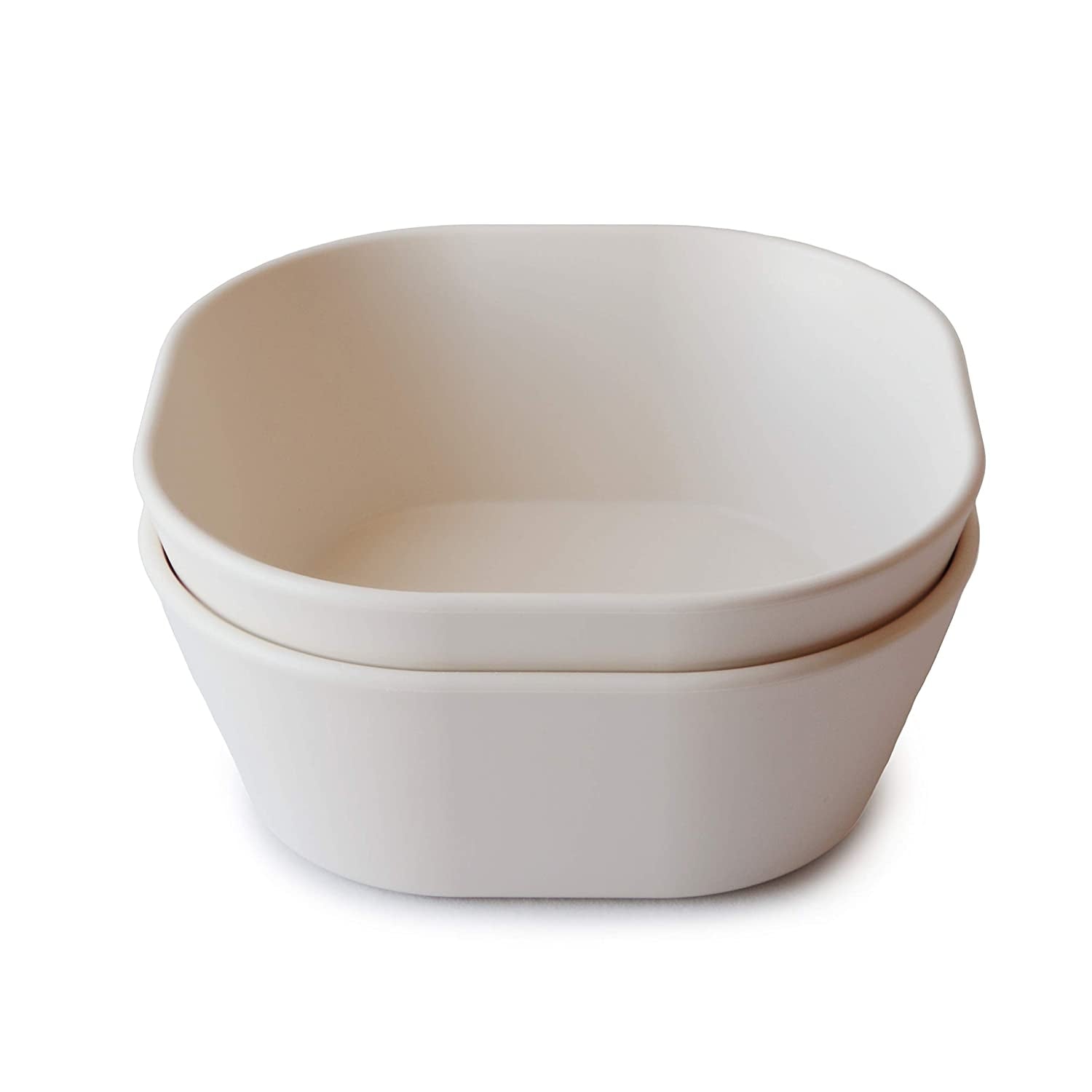Mushie Square Dinnerware Bowls, 2 pcs (4 Colours) - Pupsik Singapore
