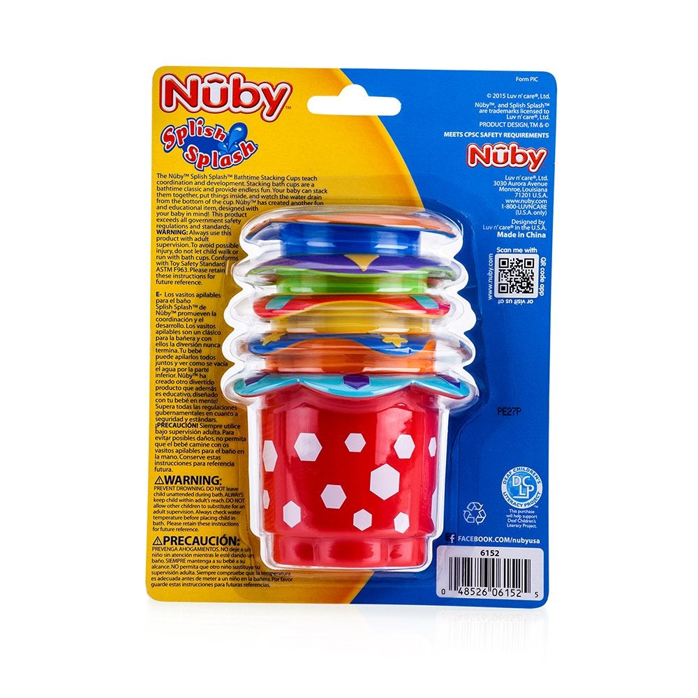Nuby Splish Splash Stacking Bath Cups (5 pack)
