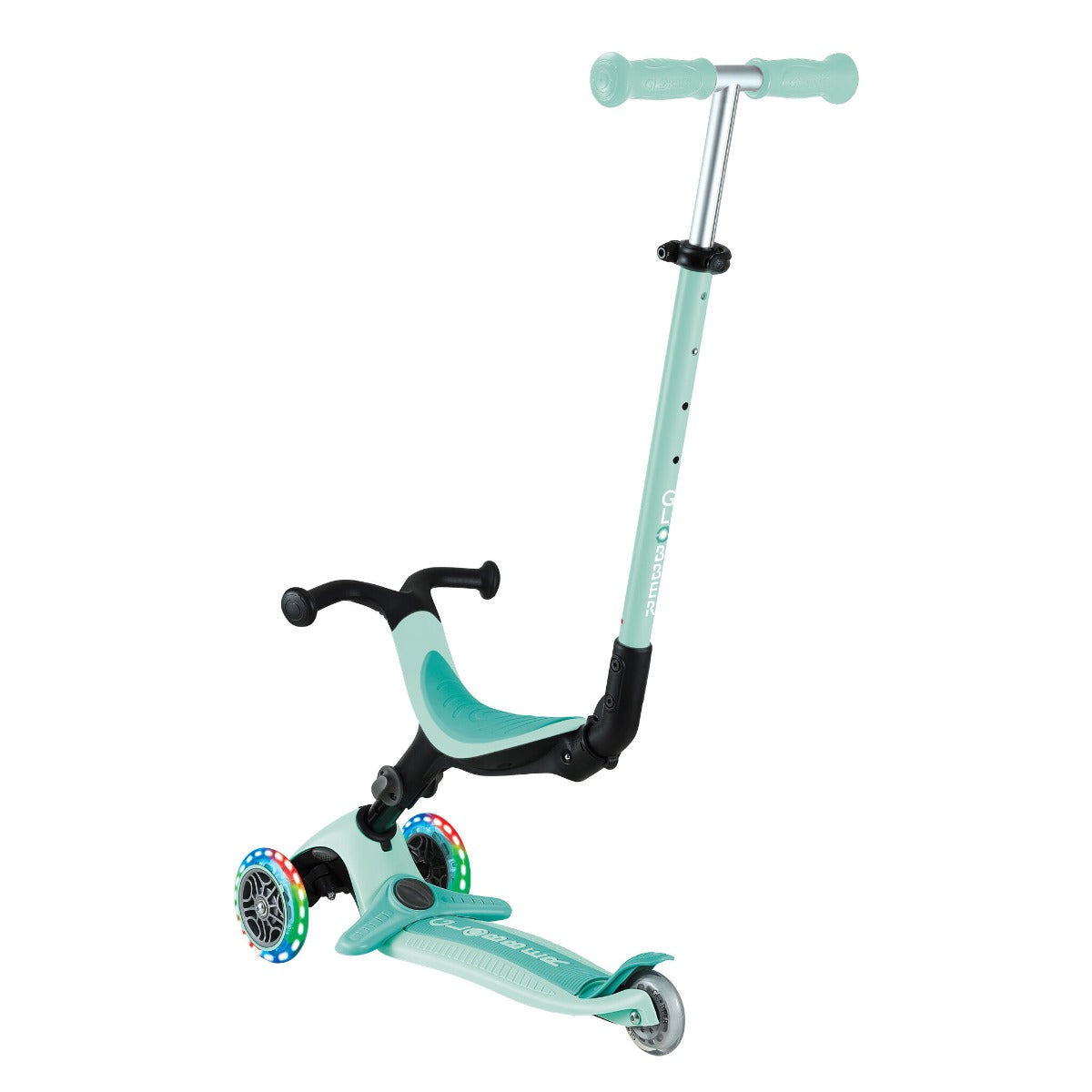 Globber GO•UP Active Lights Foldable Convertible Scooter (2 Colors) - Pupsik Singapore