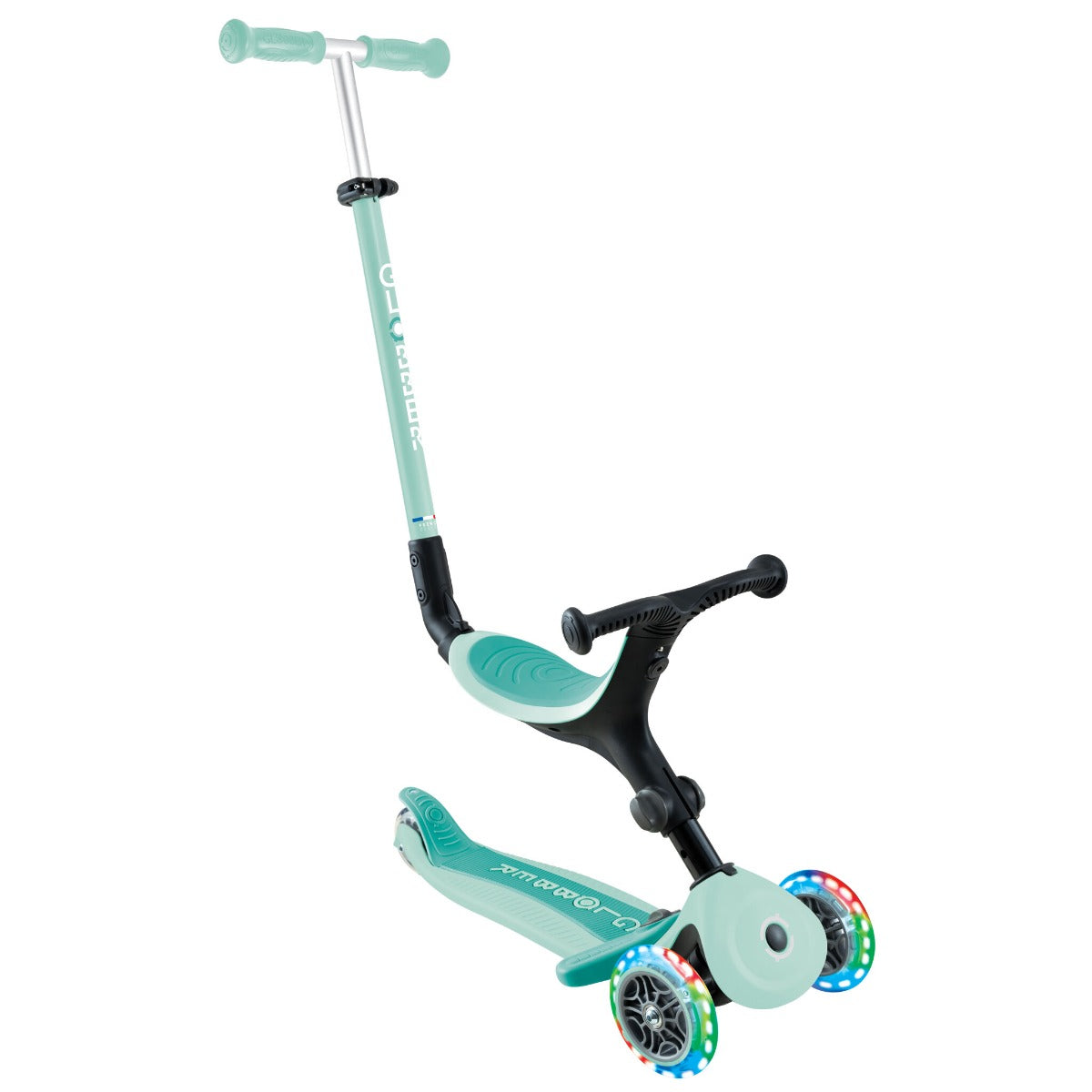 Globber GO•UP Active Lights Foldable Convertible Scooter (2 Colors) - Pupsik Singapore
