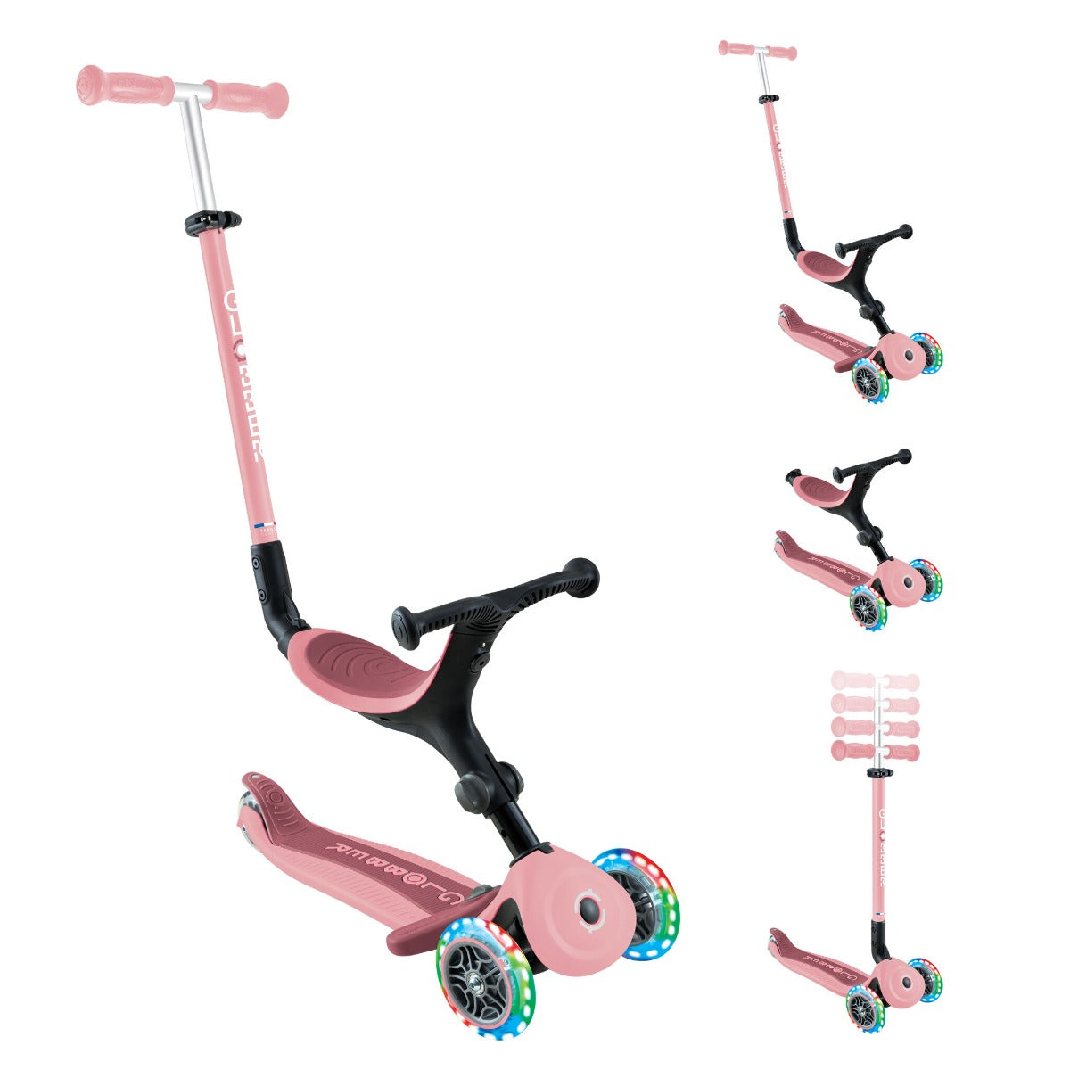 Globber GO•UP Active Lights Foldable Convertible Scooter (2 Colors) - Pupsik Singapore