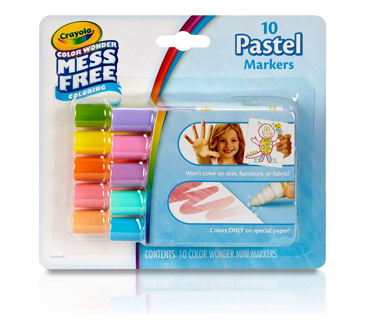 Crayola Color Wonder Mess Free Mini Markers - Pastel (10pc)
