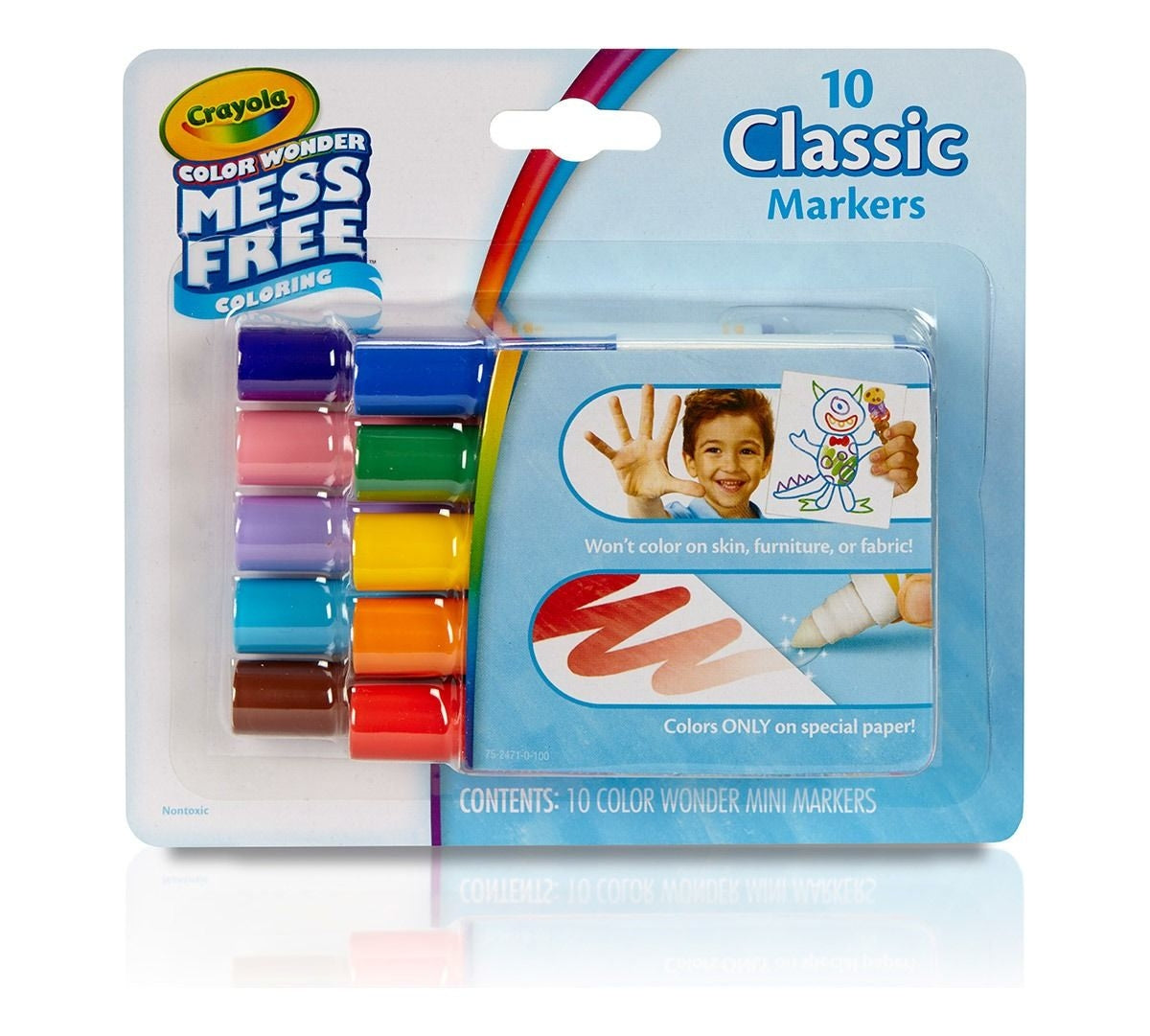Crayola Color Wonder Mess Free Mini Markers - Classic (10pc)