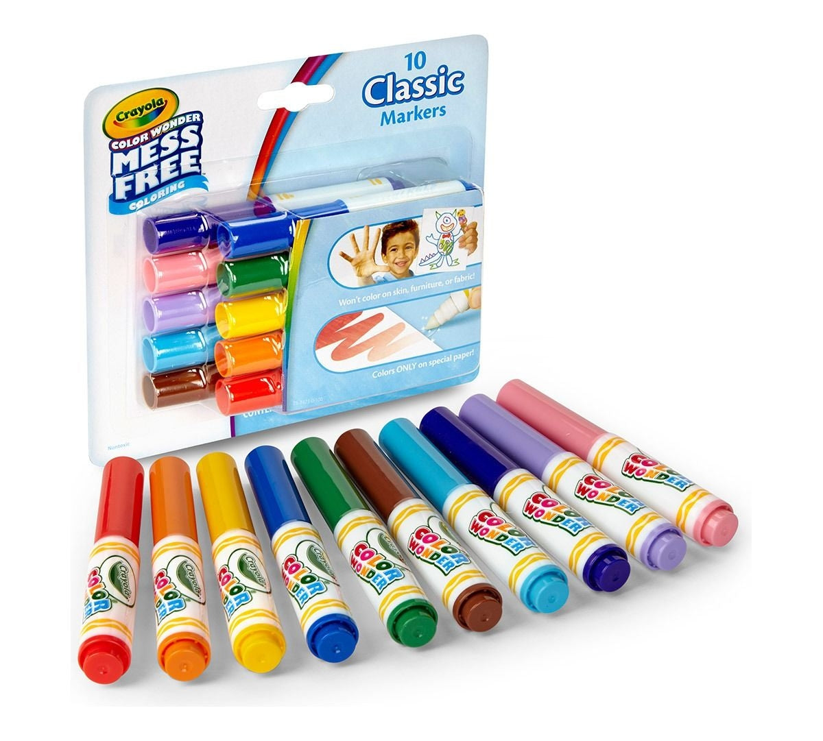 Crayola Color Wonder Mess Free Mini Markers - Classic (10pc)