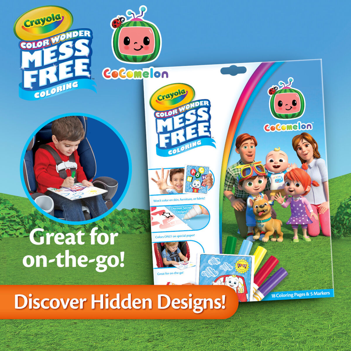 Crayola Color Wonder Mess Free Coloring Pad & Markers (5 Designs) - Pupsik Singapore