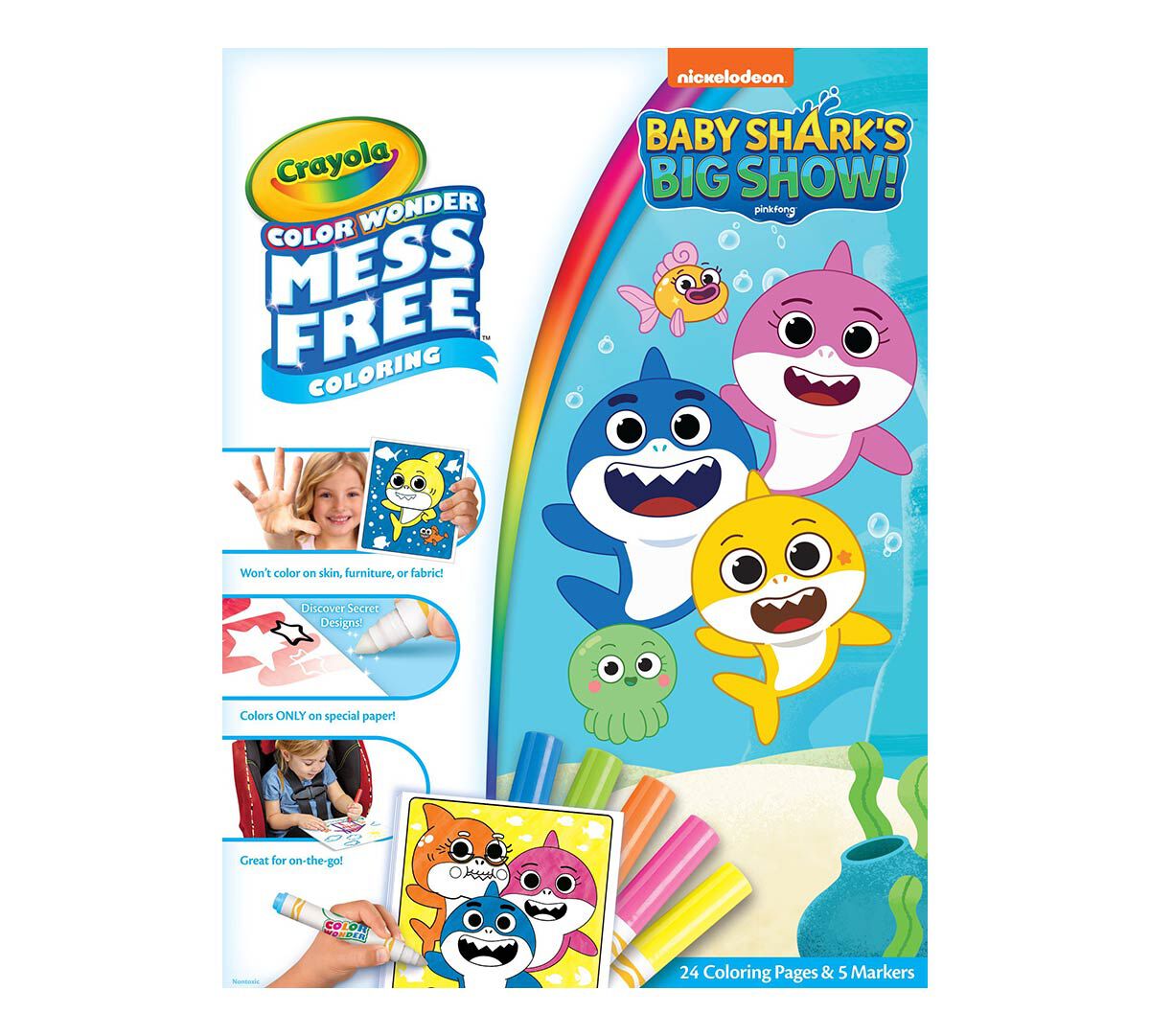 Crayola Color Wonder Mess Free Coloring Pad & Markers (5 Designs) - Pupsik Singapore