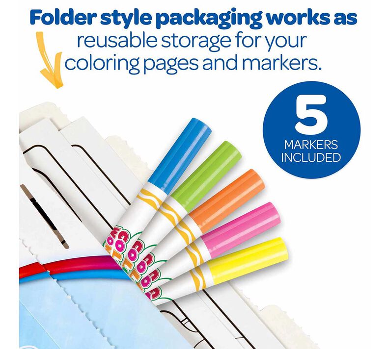 Crayola Color Wonder Mess Free Coloring Pad & Markers (5 Designs) - Pupsik Singapore
