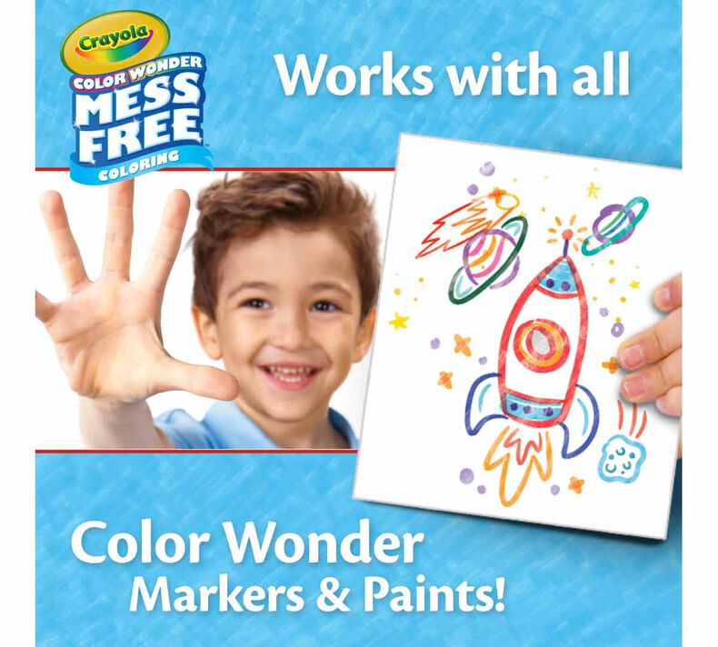 Crayola Color Wonder Mess Free Blank Coloring Pages, 50pcs