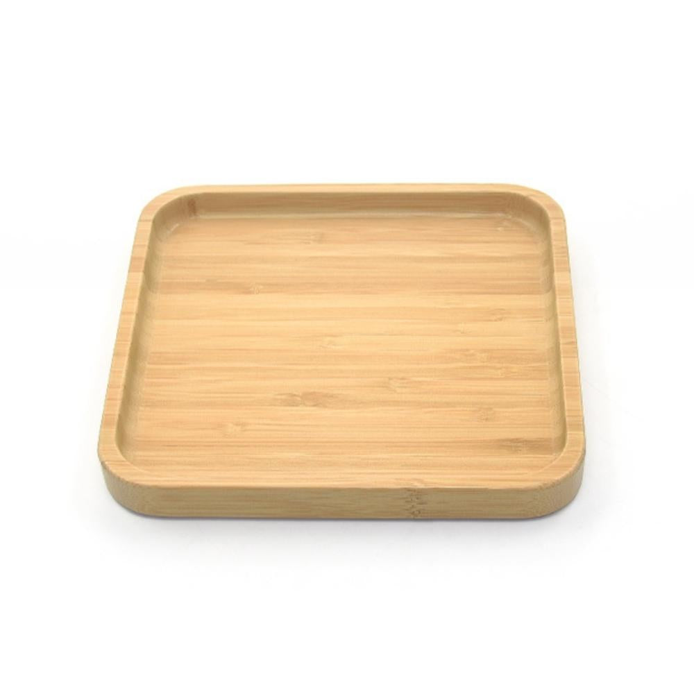 Biomom Square Bamboo Suction Plate - Pale Mauve