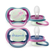 Philips Avent Ultra Air Night Pacifier, 2pk - 6-18M (2 Designs)
