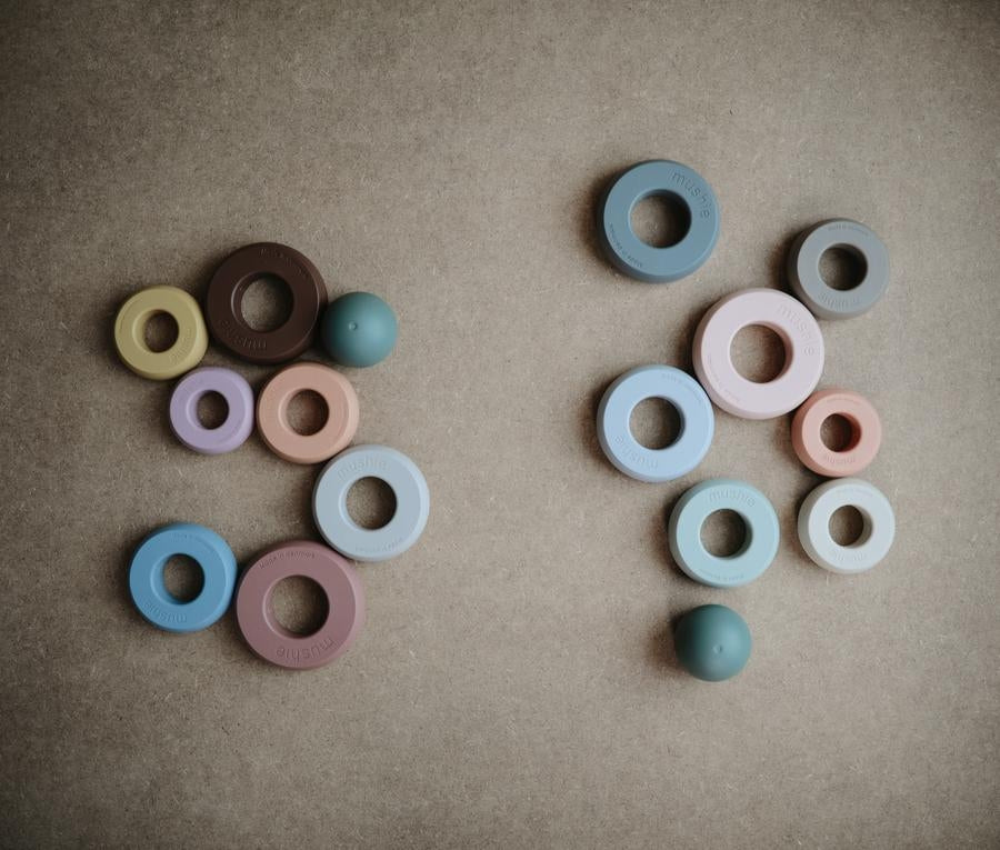 Mushie Stacking Rings Toy - Rustic