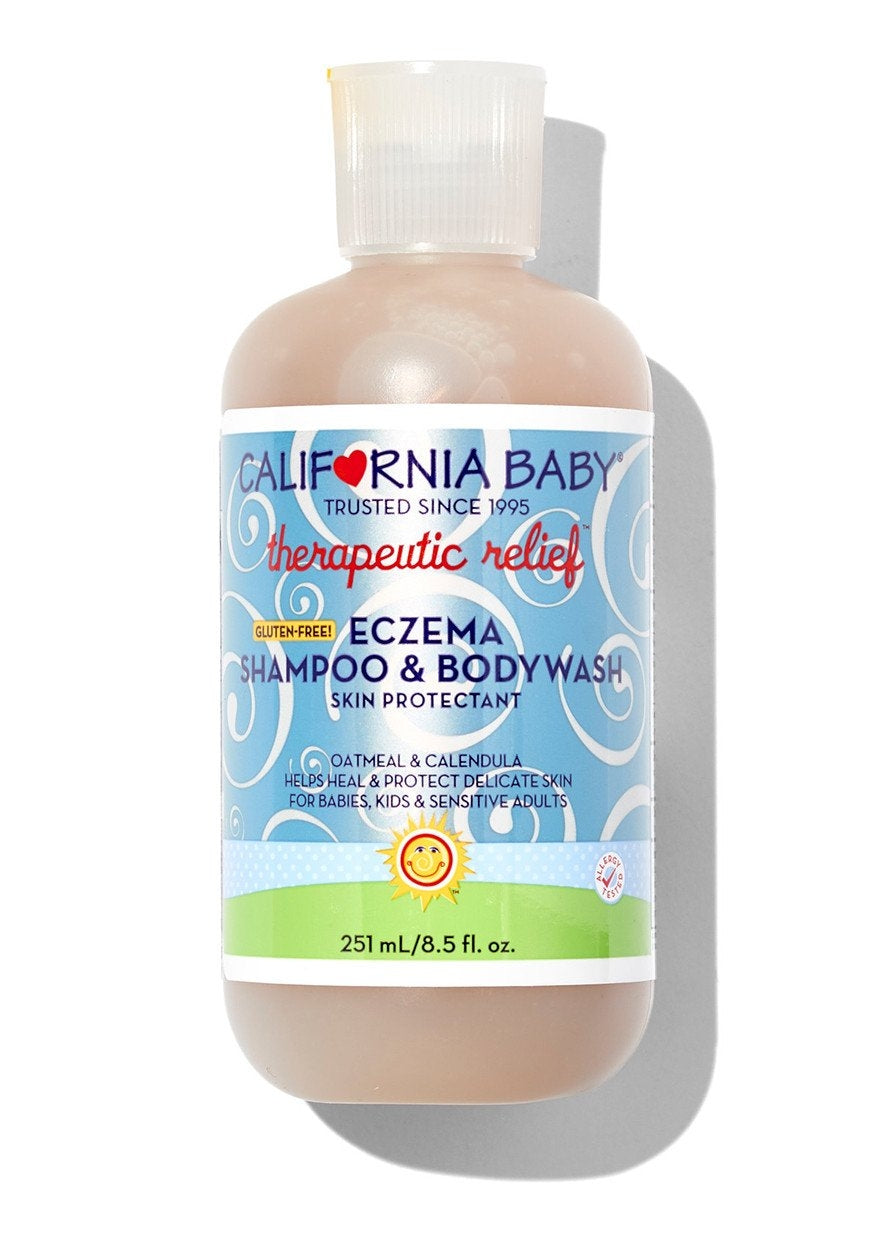 California Baby Therapeutic Relief Eczema Shampoo & Bodywash, 8.5oz - New Gluten-Free Version (exp 06/26)