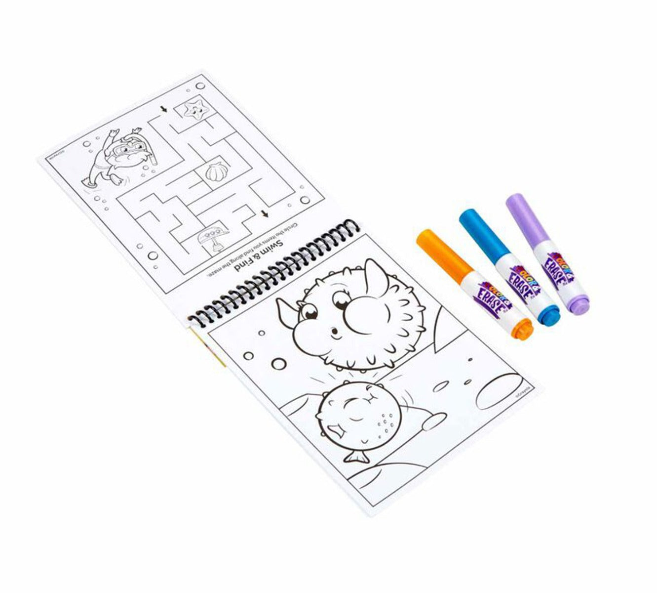Crayola Color and Erase Reusable Activity Pad with Markers (2 Designs)