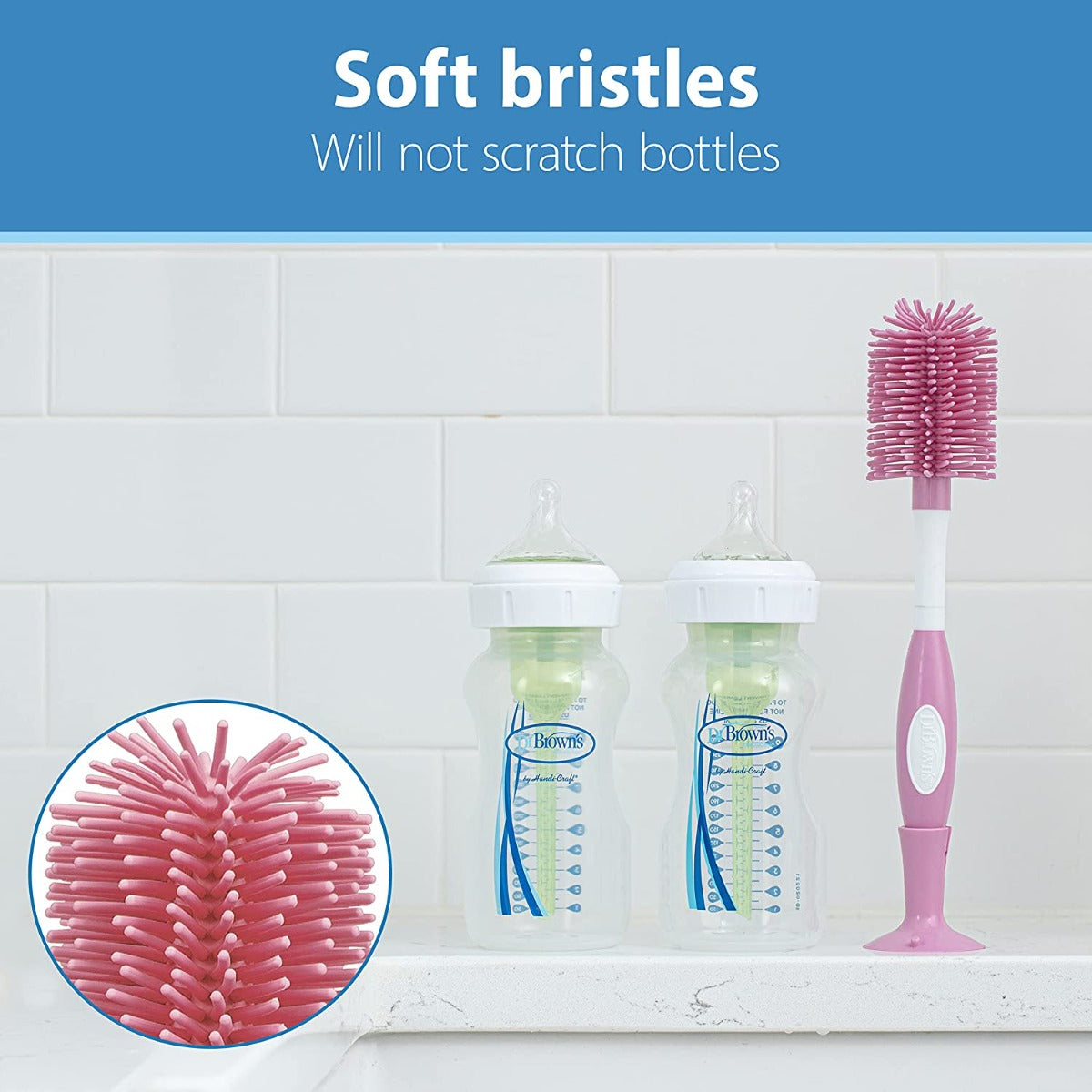 Dr. Brown's Soft Touch Bottle Brush - Pink