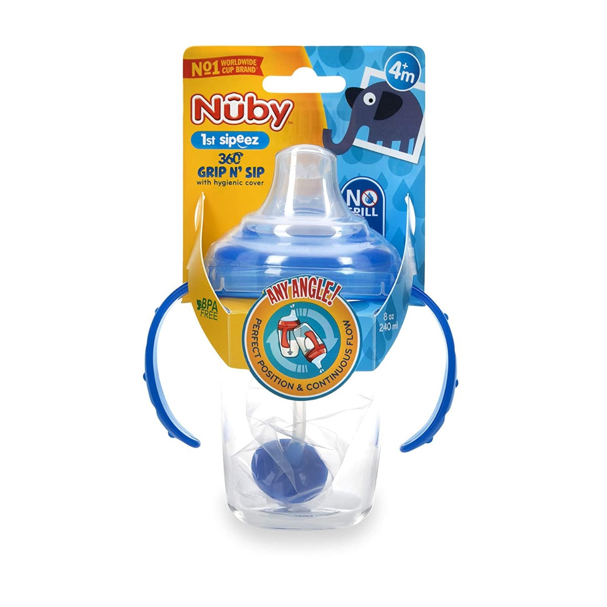 Nuby Grip N' Sip Cup, 240ml (2 Colors) - Pupsik Singapore