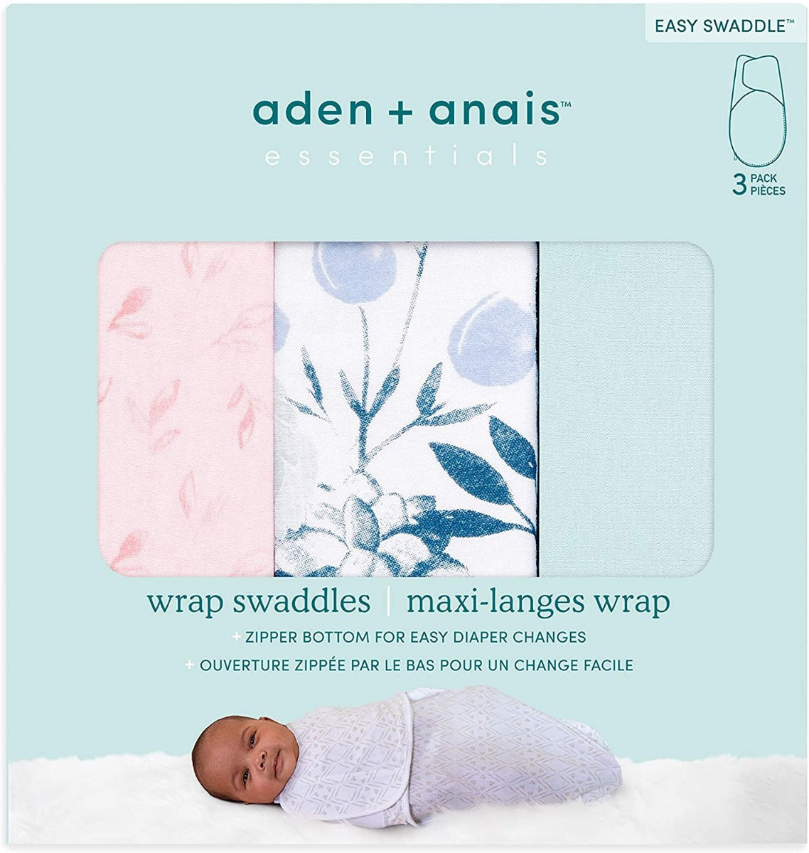 Aden Anais Essentials Swaddle Wrap  (3pk) , 0-3 months (14 Designs) - Pupsik Singapore