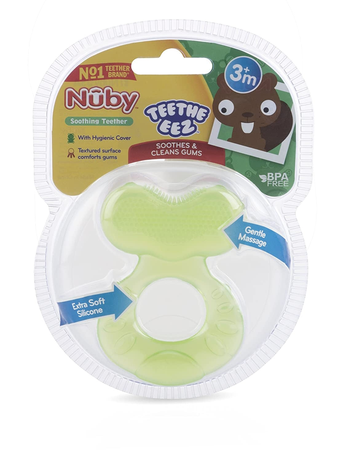 Nuby Silicone Fish-Shaped Teethe-Eez Teether (3 colors) - Pupsik Singapore