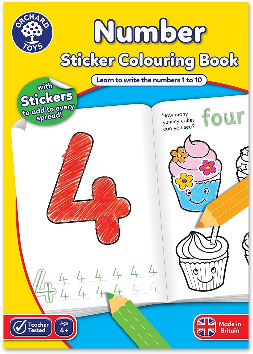 Orchard Toys Learning Sticker Colouring Book Series (4 Titles)