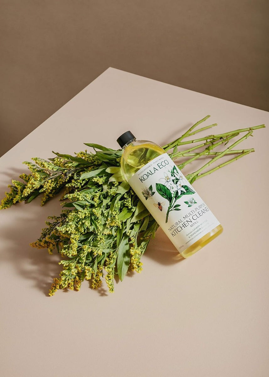 Koala Eco Natural Multi-Purpose Kitchen Cleaner, 1L Refill - Lemon Myrtle & Mandarin Essential Oil (Exp 03/27)