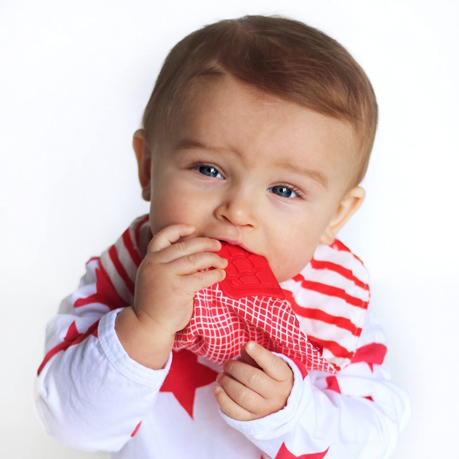 Nuby Muslin Bandana Bib w/ Teether, 3pk (3 Designs) - Pupsik Singapore