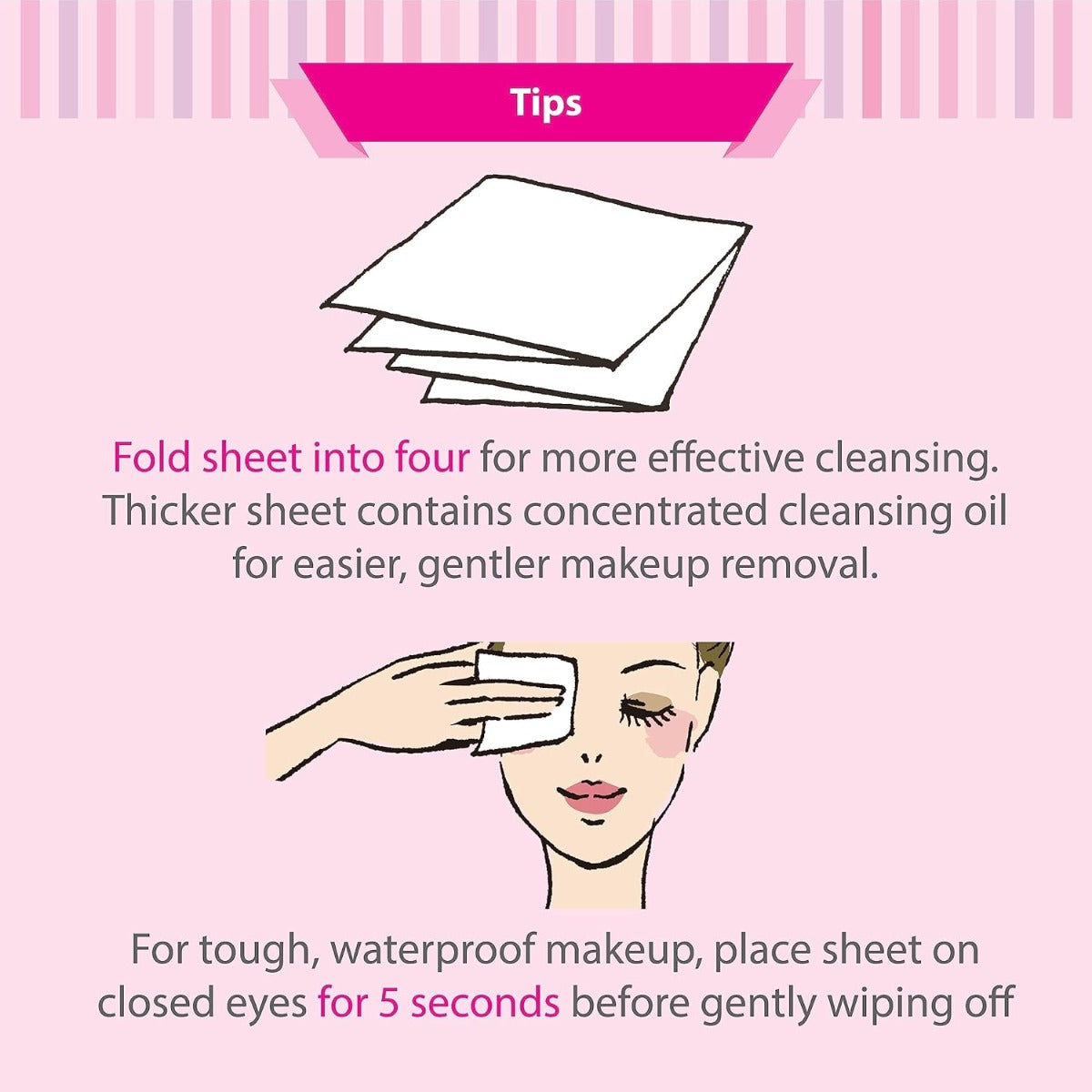 Biore Cleansing Oil-In-Cotton Makeup Remover Wipes (Refill), 44s (Exp 12/27)