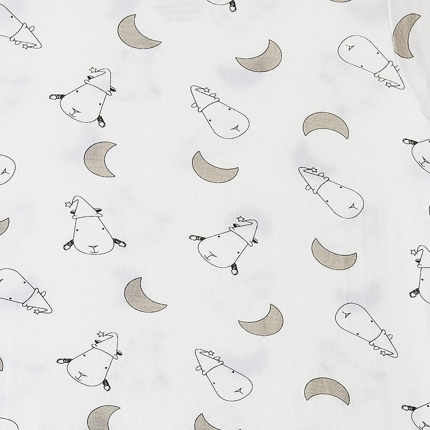 Baa Baa Sheepz Baby Short Sleeve Romper - Small Moon & Sheep White (4 Sizes)