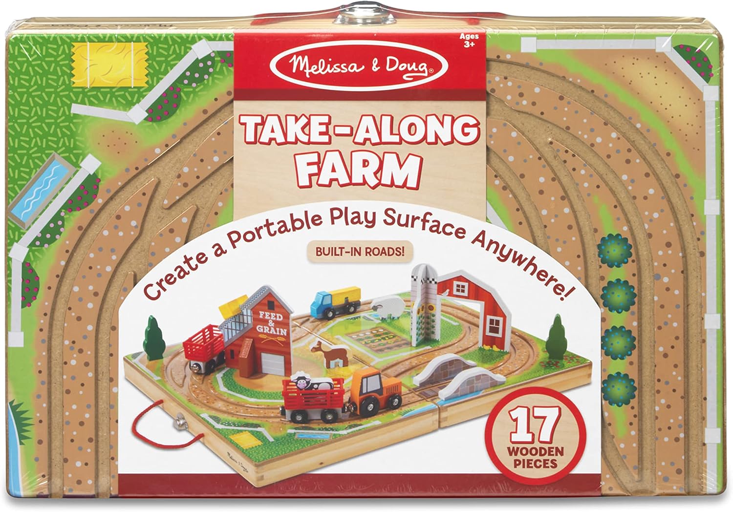 Melissa & Doug Take-Along Farm Wooden Play Set