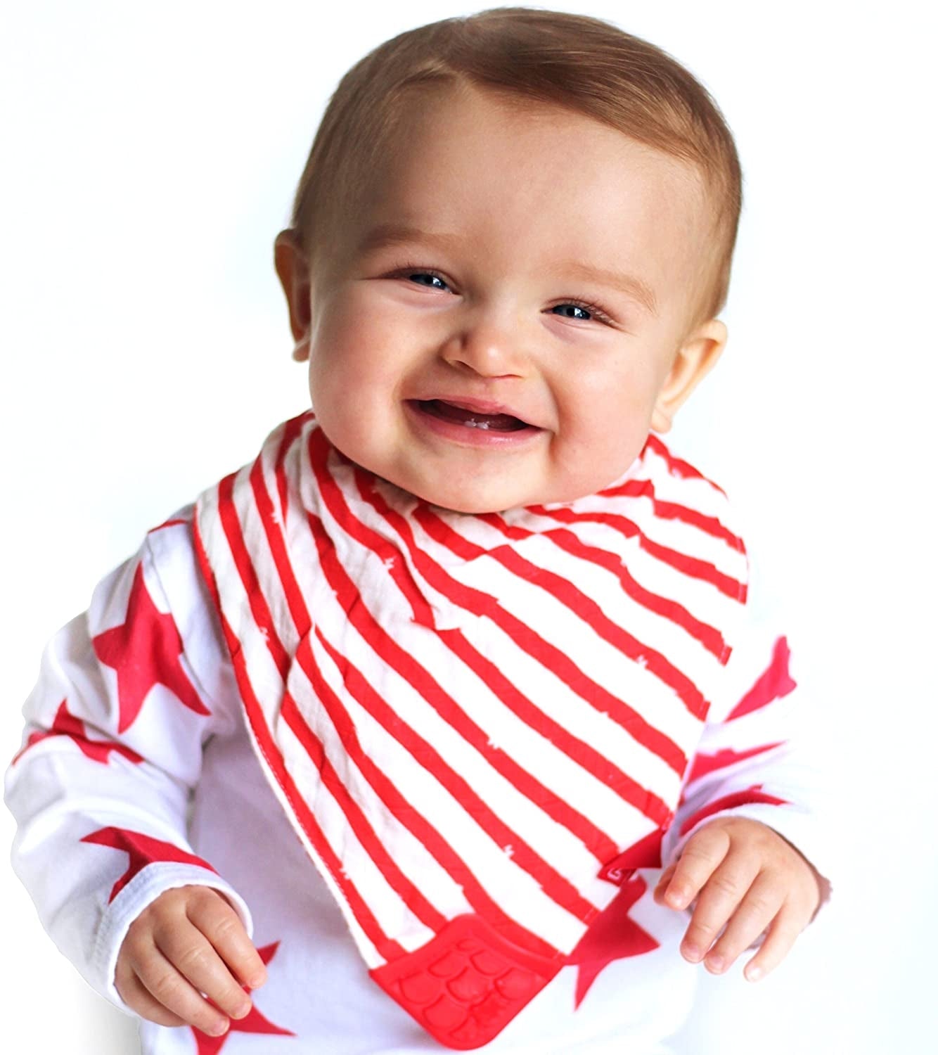 Nuby Muslin Bandana Bib w/ Teether, 3pk (3 Designs) - Pupsik Singapore