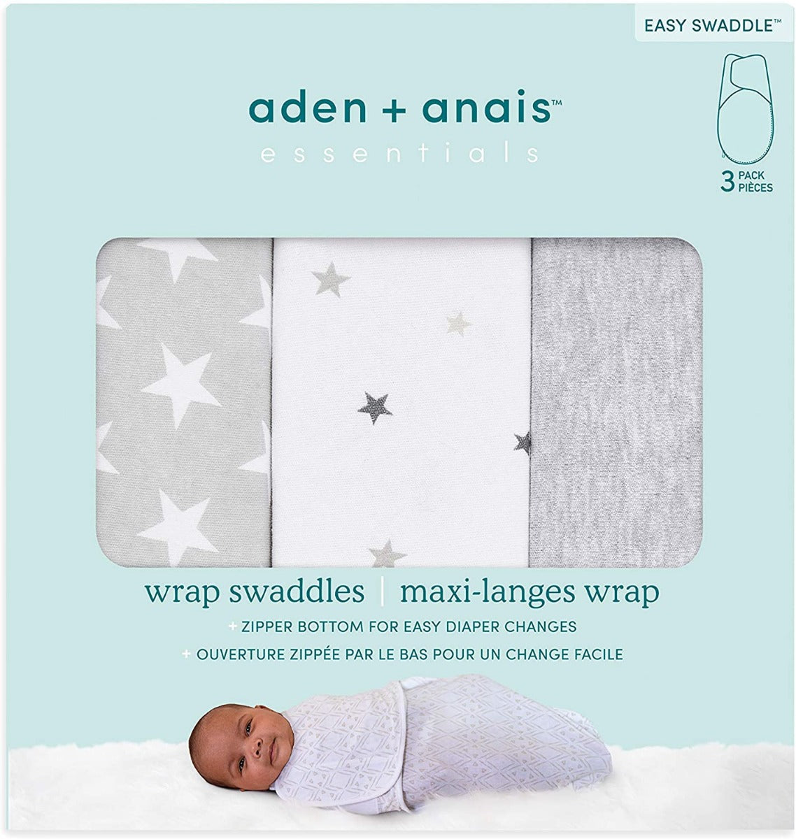 Aden Anais Essentials Swaddle Wrap  (3pk) , 0-3 months (14 Designs) - Pupsik Singapore