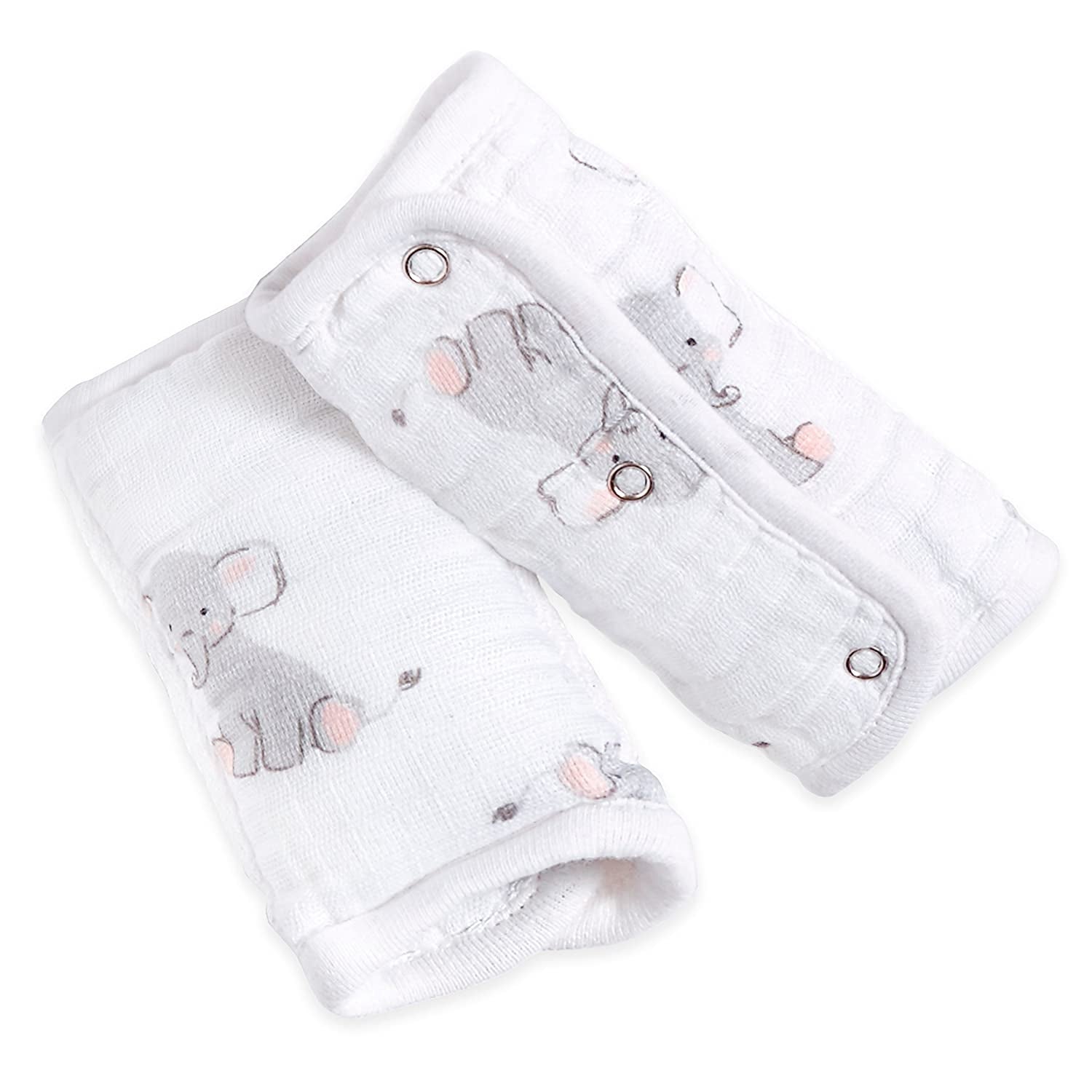 Aden Anais Cotton Muslin Strap Covers - Elephant