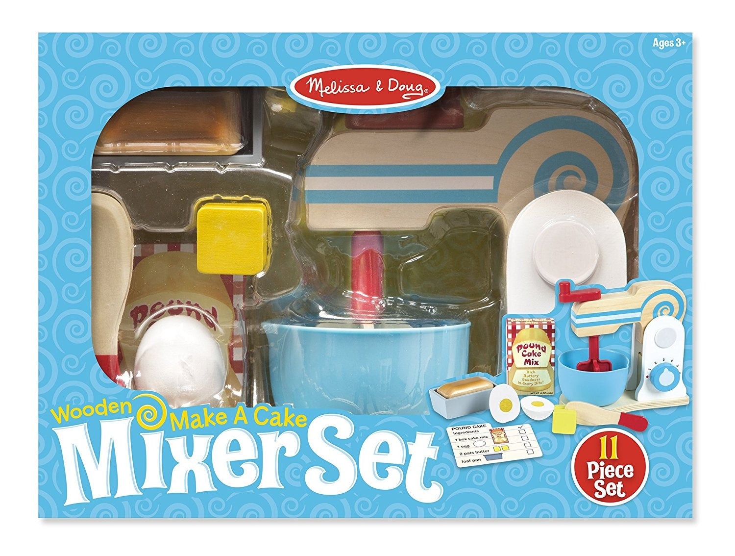 Melissa & Doug Wooden Make-a-Cake Mixer Set