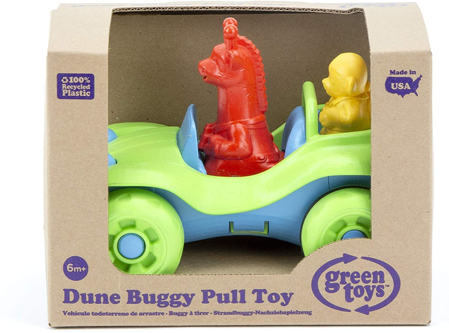 Green Toys Dune Buggy Pull Toy - Green